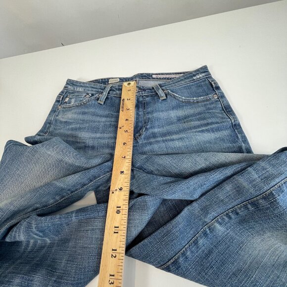 AG Adriano Goldschmied Premiere Skinny Straight Jeans Blue Sz 25 Low Rise Medium - Picture 9 of 12